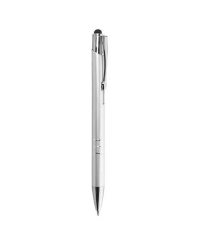 Penna a sfera Chrome Plus alluminio con gommino touch Silver