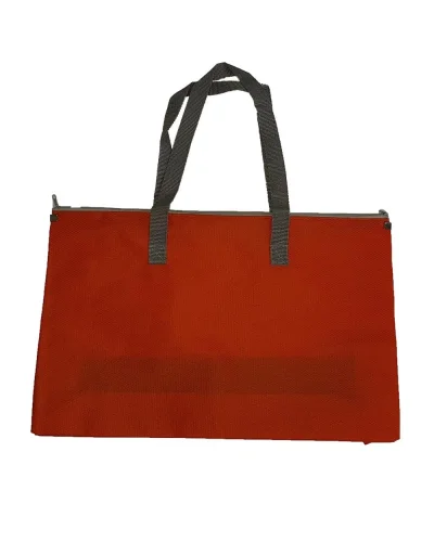 Shopper TNT con zip 50x38cm - Resistente 250gr - Arancione