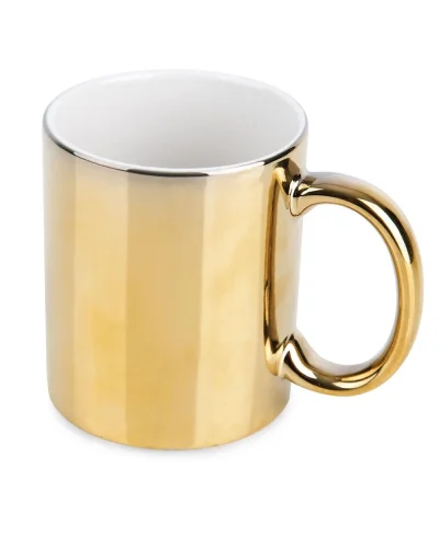 Tazza in ceramica argento metallizzato 330 ml | Oro