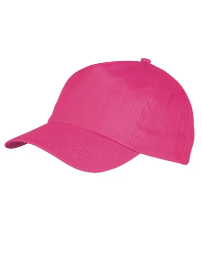 Cappellino  in cotone, 5 pannelli, taglia unica Fuxia