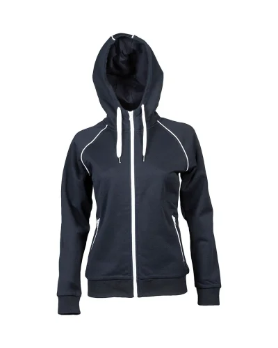 Felpa donna Siviglia con cappuccio, zip antiacqua, regular fit Navy