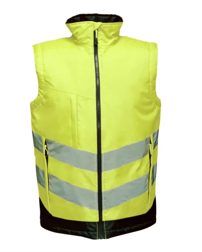 Gilet Alta Visibilità Impermeabile Arancione Isotex Regatta Yellow / Navy