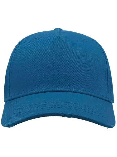 Cappello Cargo 5 Pannelli Cotone, Visiera Curva, Taglia Unica Avio