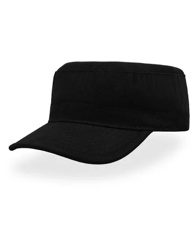 Cappello Tank in cotone leggero con visiera e chiusura velcro Black
