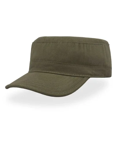 Cappello Tank in cotone leggero con visiera e chiusura velcro Oliva