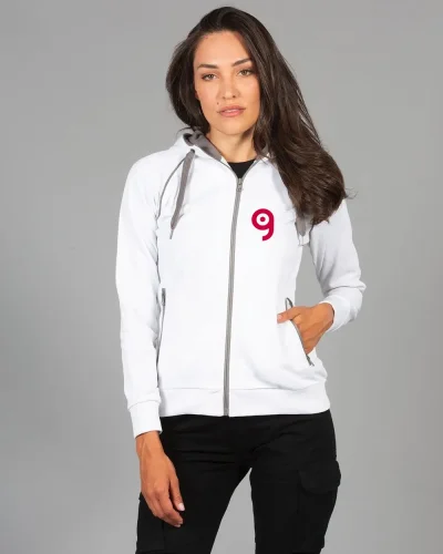 Felpa donna Siviglia con cappuccio, zip antiacqua, regular fit
