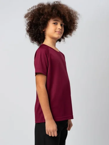 Run Kids T-shirt Raglan Maniche Corte Traspirante Poliestere