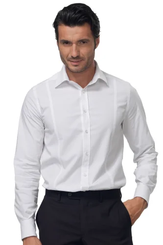 Camicia uomo popeline regular fit manica lunga