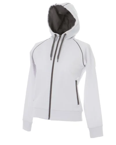 Felpa donna Siviglia con cappuccio, zip antiacqua, regular fit