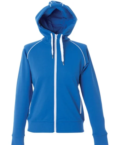 Felpa donna Siviglia con cappuccio, zip antiacqua, regular fit Royal