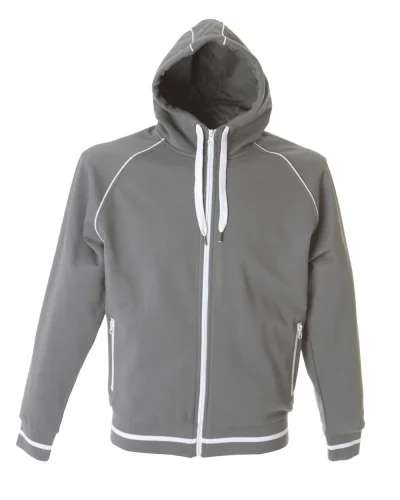 Felpa Coimbra zip con cappuccio uomo/donna Grey