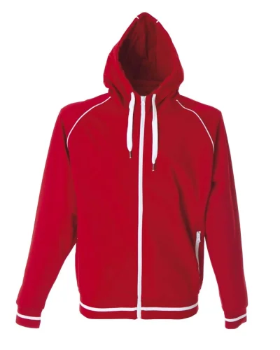 Felpa Coimbra zip con cappuccio uomo/donna Red