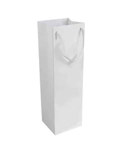 Sacchetto porta bottiglia GF Shop carta laminata opaca Bianco