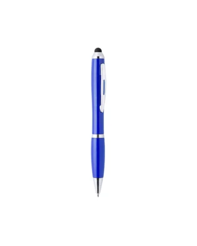 Penna Touch Zeril blu in plastica e bamboo con controllo touch Blu