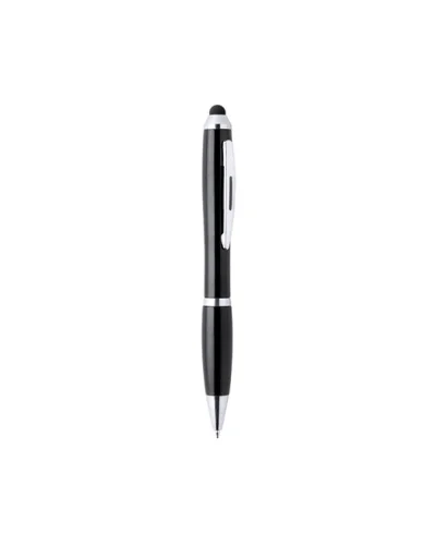 Penna Touch Zeril blu in plastica e bamboo con controllo touch Nero