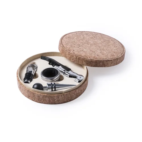 Set Vino Bribal Sughero, Porta Bicchieri