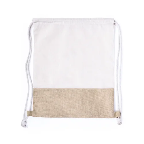 Zaino Badix Nature in juta e cotone con corde resistenti