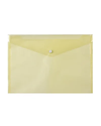 Busta portadocumenti in PVC con bottone 24x17cm Giallo