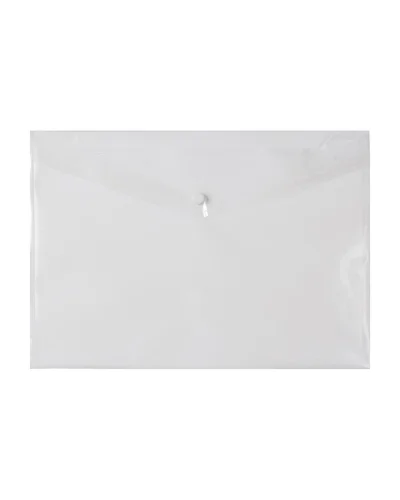 Busta portadocumenti in PVC con bottone 24x17cm Trasparente