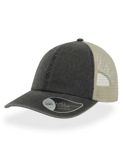 Ubica Cappellino 6 Pannelli Cotone Mesh Velcro Black