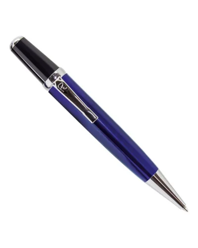 Penna a sfera metallo argento  jumbo, scrittura blu 11,3cm Blu