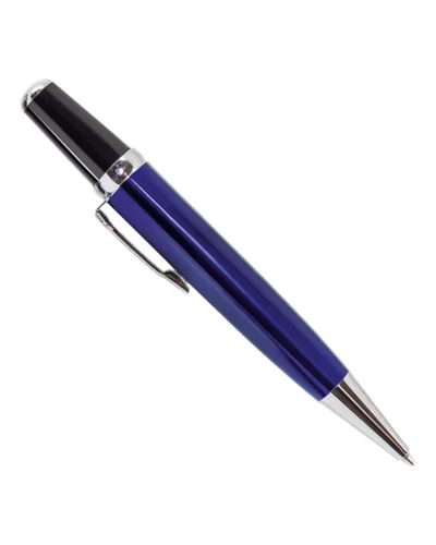 Penna a sfera metallo argento  jumbo, scrittura blu 11,3cm