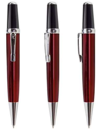 Penna a sfera metallo argento  jumbo, scrittura blu 11,3cm