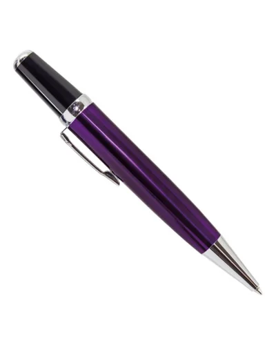 Penna a sfera metallo argento  jumbo, scrittura blu 11,3cm