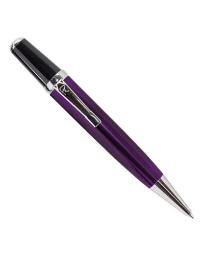 Penna a sfera metallo argento  jumbo, scrittura blu 11,3cm