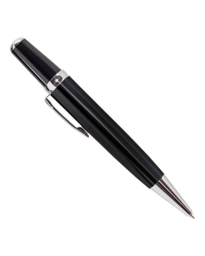 Penna a sfera metallo argento  jumbo, scrittura blu 11,3cm