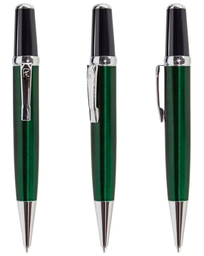 Penna a sfera metallo argento  jumbo, scrittura blu 11,3cm