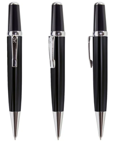 Penna a sfera metallo argento  jumbo, scrittura blu 11,3cm