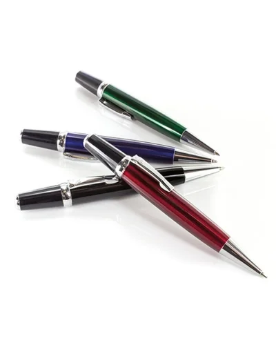 Penna a sfera metallo argento  jumbo, scrittura blu 11,3cm