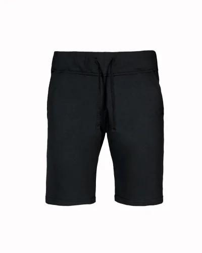 Bermuda Uomo in Felpa Terry French, 70% Cotone Nero