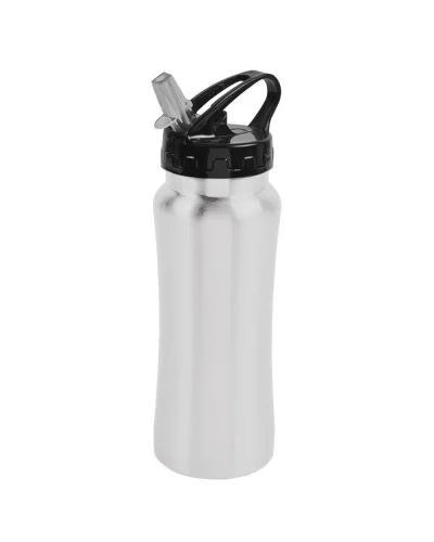 Borraccia Acciaio Inox 600ml con Cannuccia Estraibile