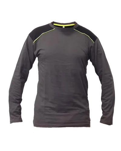 T-shirt manica lunga Latina 100% cotone Grey/Black
