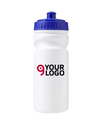 Borraccia HDPE 500 ml BPA Free Bianco con Tappo Colorato