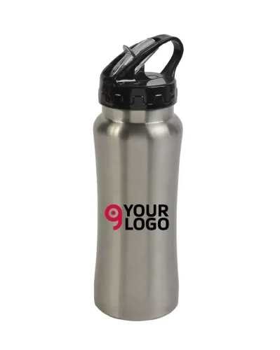 Borraccia Acciaio Inox 600ml con Cannuccia Estraibile