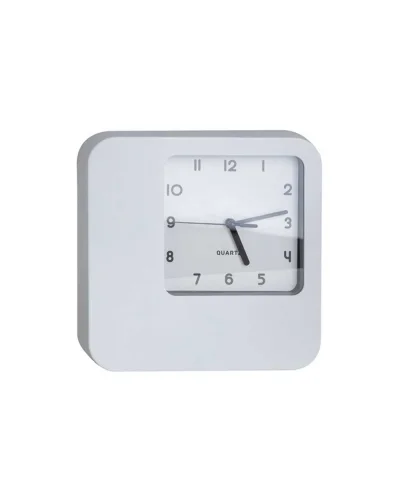 Square Clock orologio da parete in plastica 23x23 cm Bianco