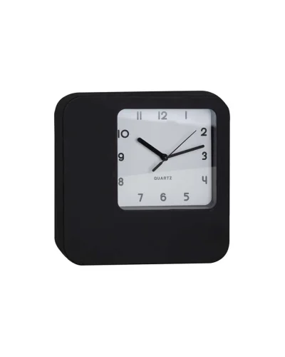 Square Clock orologio da parete in plastica 23x23 cm Nero