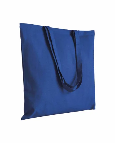 Shopper cotone colorato 180g  manici lunghi 38x42cm Royal