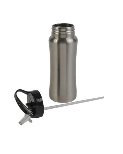 Borraccia Acciaio Inox 600ml con Cannuccia Estraibile
