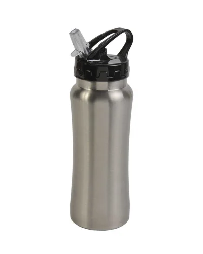 Borraccia Acciaio Inox 600ml con Cannuccia Estraibile