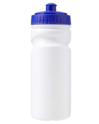 Borraccia HDPE 500 ml BPA Free Bianco con Tappo Colorato Blu
