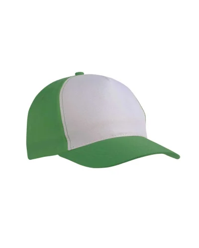 Cappellino poliestere 5 pannelli con velcro, stampa sublimazione Verde