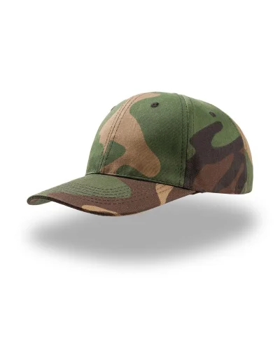 Start Six Cappellino 6 pannelli cotone, velcro, taglia unica, leggero Camouflage