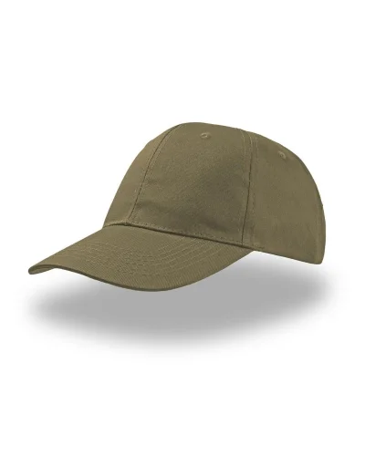 Start Six Cappellino 6 pannelli cotone, velcro, taglia unica, leggero Oliva