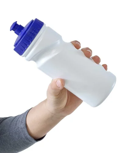 Borraccia HDPE 500 ml BPA Free Bianco con Tappo Colorato