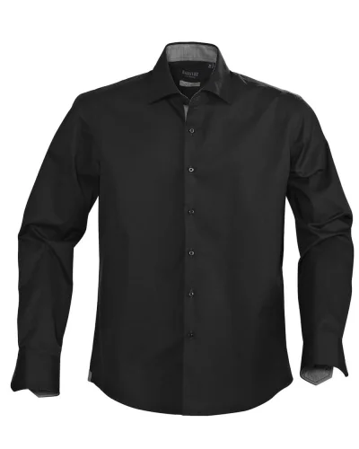 Camicia uomo Baltimore in cotone premium maniche lunghe Black