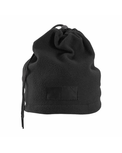 Fascia collo pile trasforma cappello con etichetta - Taglia unica Nero